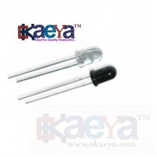 OkaeYa 5mm IR Tramitter And Receiver LED - IR LED - TX RX - Photo Diode (Transmitter LED 5 Pcs + Receiver Ir LED 5 Pcs)